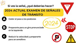 2024 ACTUAL EXAMEN DE SEÑALES DE TRÁNSITO LICENCIA DE CONDUCIR EN ESPAÑOL EN USA [upl. by Cusick41]