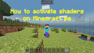 how to enable shaders in Minecraft pe betapreview [upl. by Arriat765]