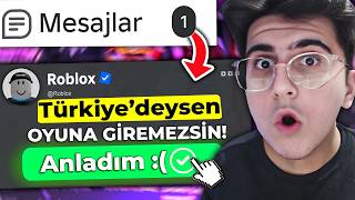 ROBLOX TÜRKLERE MESAJ GÖNDERDİ 😯 Acil İzle [upl. by Llenyt]