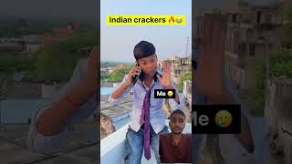 Indian crackers on Diwali😂 shorts comedy crackers funny crackersworld shortsviral [upl. by Aenad]