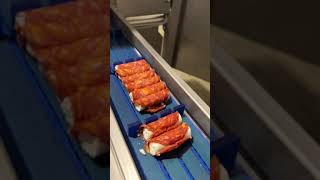 Water jet cutting tapas rolls  GEGE machinebouw [upl. by Eyks]