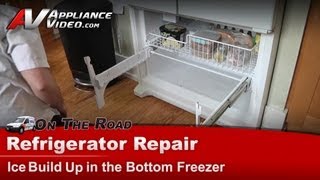 Whirlpool Refrigerator Repair  Ice Buildup in the Bottom Freezer  Water Leaking  Grommet Kit [upl. by Hightower]