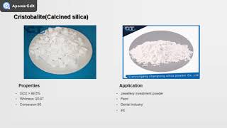 Manufacture cristobalite for jewelry investment powder [upl. by Drofxer]