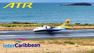 InterCaribbean Airways ATR 42500 RWY 28 Departure Out Of Grenada [upl. by Anuaik]