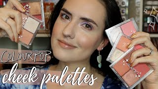 NEW ColourPop SWEET CHEEKS Blush  Highlight Palettes  Swatches of ALL 5 Cheek Palettes  Demo [upl. by Lamarre]