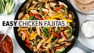 CHICKEN FAJITAS  the best easy mexican recipe  homemade seasoning [upl. by Airal]