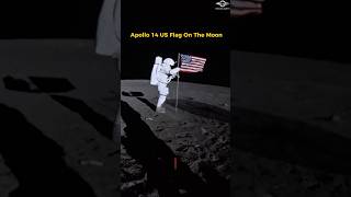 quotThe Apollo 14 US Flag on the Moon A Historic Moment 🌕🇺🇸 Apollo14 MoonLanding USFlagquot [upl. by Aneahs]