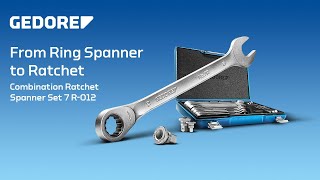 These spanners become a ratchet  GEDORE combination spanner set 7 R012 [upl. by Blum]