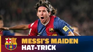 The first of many Messi’s debut hattrick for FC Barcelona [upl. by Reagen]