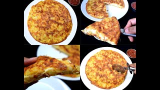 Spanish Omelette Recipe  Easy Breakfast Recipe Tortilla De Patata [upl. by Jalbert]