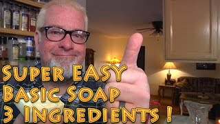 Super Easy Basic Soap Only 3 Ingredients Must know Homestead Skills [upl. by Nnor]