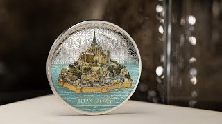 2023 Cook Islands Mont Saint Michel High Relief Silver Proof Coin [upl. by Einahpet]