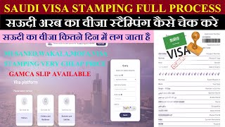 VISA STAMP HUA HAI KI NAHI KAISE CHECK KARE  सऊदी का वीजा कितने दिन में लग जाता है [upl. by Ahtabbat]