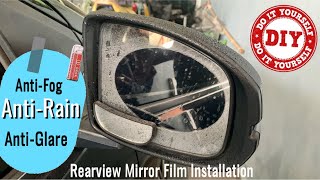 How to Install Anti Rain Film  Anti Fog  Anti Glare  DIY Tutorial Step by Step  Rearview Mirror [upl. by Domel]