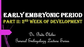 IMPLANTATION amp THE 2ND WEEK OF HUMAN EMBRYONIC DEVELOPMENT [upl. by Armil]