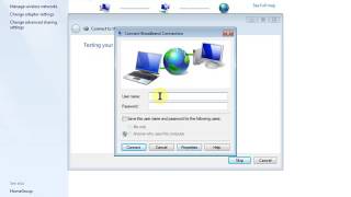 How to setup broadband connection in win 7 [upl. by Nwahsal]