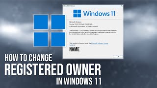 How to change Registered Owner on Windows 11 [upl. by Seabrooke]