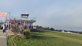 Fliegerschule Wasserkuppe Flugschule auf der Wasserkuppe 950 m ü NHN Höhe der höchste Berg der Rhön [upl. by Marris]