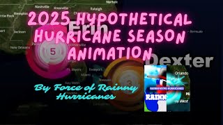 2025 Hypothetical Hurricane Season Animation… [upl. by Shelah]