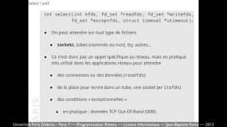 Cours programmation socket réseau n°8  ES nonbloquantes en langage C [upl. by Valli]