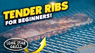 How to make TENDER RIBS for BEGINNERS on the Lone Star Grillz Pellet Smoker [upl. by Alyar]