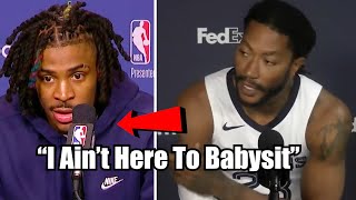 Derrick Rose MESSAGE TO Ja Morant quotIm Not Here To Babysitquot [upl. by Ahsekin842]