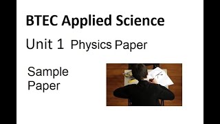 Unit 1 Physics Paper Sample [upl. by Ellinet]