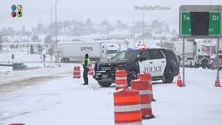 Prolonged Snow Storm Creates Road Chaos Colorado Springs CO [upl. by Sussi]