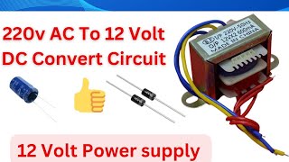 How to make 12Volt Power Supply at Home Using 12012 Transformer [upl. by Abshier]