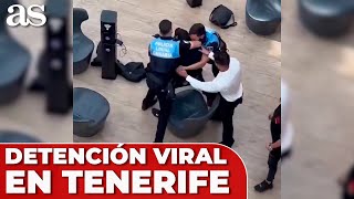 La DETENCIÓN VIRAL de DOS POLICÍAS a un JOVEN en TENERIFE [upl. by Odarbil]