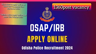 How to Apply Online for Odisha Police Constable Recruitment 2024 [upl. by Aniale561]