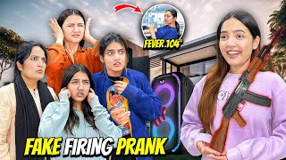 Fake Firing Prank With My Family🔫🤣Rabia Ko 104 Fever Hogia🤒Sistrology [upl. by Ardnalahs]