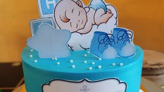 Christening CakeSimple Cake Christening [upl. by Oeramed]