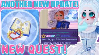 ANOTHER NEW UPDATE New QUEST New CAROLLING BOOK New DORM UPDATE 🏰 Royale High ROBLOX [upl. by Preston]