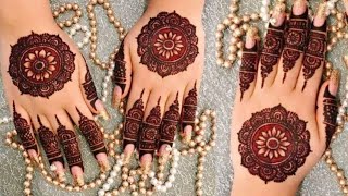 latest easy gol tikki mehndi design for hands  new simple mehndi design  new mehndi designs [upl. by Trimmer]