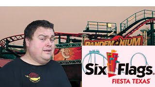 Fat Testing Pandemonium Rollercoaster at Six Flags Fiesta Texas in San Antonio Texas [upl. by Anerbas]