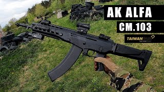 AK ALFA vs Airsoft Grenades Cm103 Cyma Platinum [upl. by Nwahsear537]