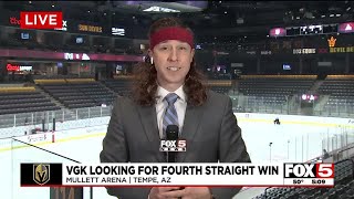 FOX5s Vince Sapienza talks Golden Knights from Mullett Arena in Arizona [upl. by Parik]