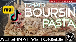 BOURSIN CHEESE TOMATO FETA PASTA  VIRAL TIKTOK RECIPE  ALTERNATIVE TONGUE [upl. by Natsrik]