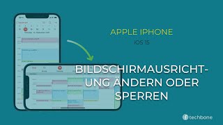 Bildschirmausrichtung festlegen  Apple iPhone iOS 15 [upl. by Adnil932]