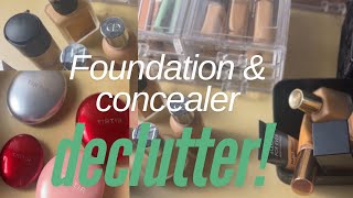 Makeup Collection amp Declutter 2024 All the Foundations and concealers Part 1 [upl. by Flossie]