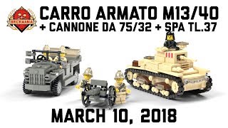 Carro Armato M1340 Cannone Da 7532 SPA TL37  Custom Military Lego [upl. by Aynas]