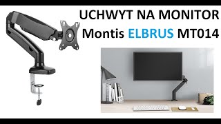 Montis ELBRUS MT014  biurkowy uchwyt na MONITOR lub TELEWIZOR  ramię transformersa  bez WIERCENIA [upl. by Ahsinaj529]