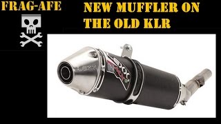 New Lexx Muffler on the old KLR [upl. by Jansen]