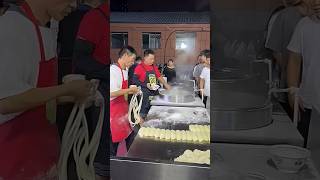 Chefs at a rural night market making ramen noodles by handfood streetfood shorts [upl. by Marcie]