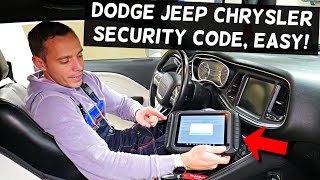 WHERE TO FIND PIN CODE SECURITY CODE ON DODGE JEEP CHRYSLER RAM CHARGER DURANGO WRANGLER CHEROKEE [upl. by Sileas]