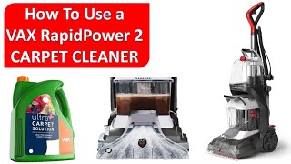 VAX RAPID POWER 2  A Beginners Guide to using your carpet washer [upl. by Lacee]