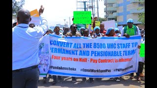 Healthcare workers under UHC programme stage demo in Nairobi [upl. by Tehr876]