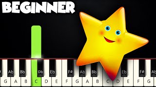 Twinkle Twinkle Little Star  BEGINNER PIANO TUTORIAL  SHEET MUSIC by Betacustic [upl. by Elladine825]