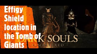 Dark Souls Remastered Effigy Shield location in the Tomb of Giants [upl. by Christoforo]